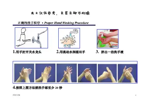 食品生产车间洗手消毒流程(清晰整齐)
