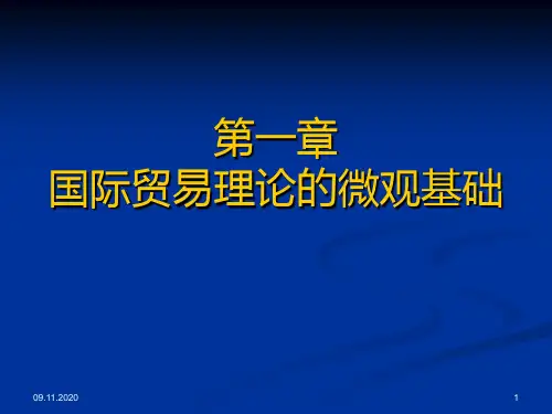 第一章国际贸易理论微观基础PPT课件