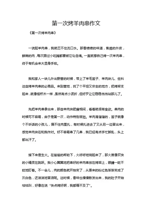 第一次烤羊肉串作文