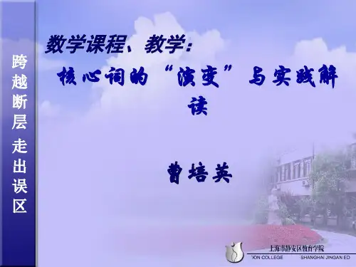 数学课程标准核心词的演变与解读
