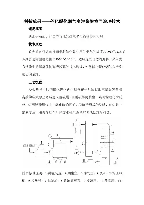 科技成果——催化裂化烟气多污染物协同治理技术