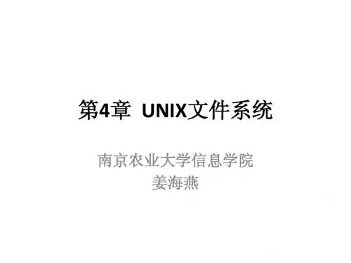 6-第4章-UNIX文件系统