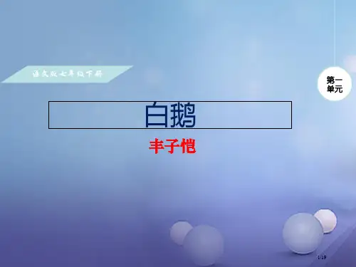 七年级语文下册第一单元3白鹅课件省公开课一等奖新名师优质课获奖PPT课件