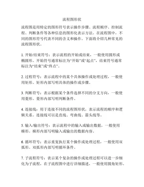 流程图形状