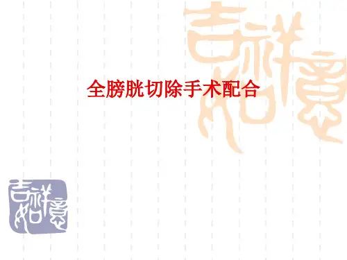 全膀胱切除手术配合PPT课件