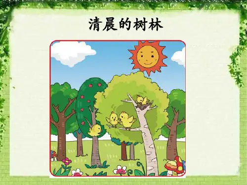 看图写话清晨的树林