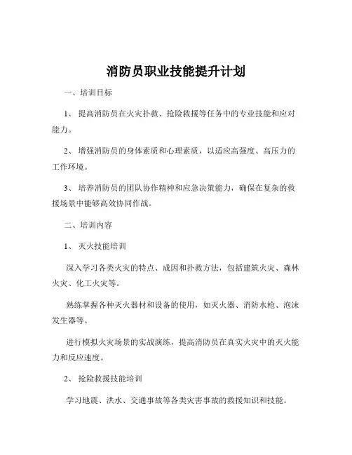 消防员职业技能提升计划