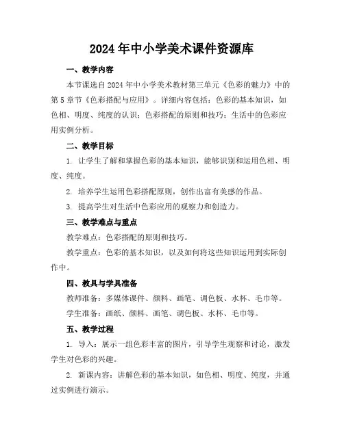 2024年中小学美术课件资源库