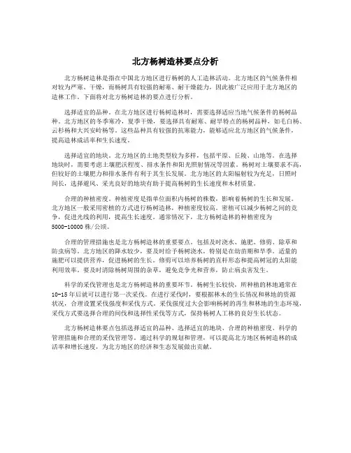 北方杨树造林要点分析