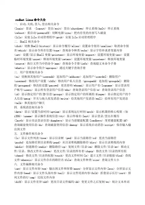 redhat Linux命令大全