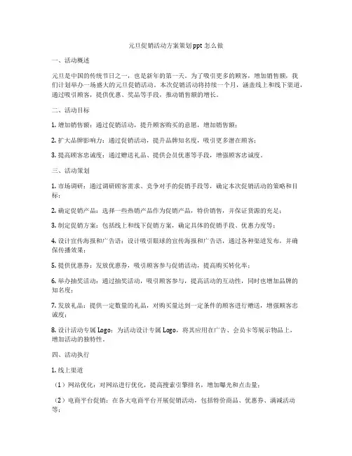 元旦促销活动方案策划ppt怎么做