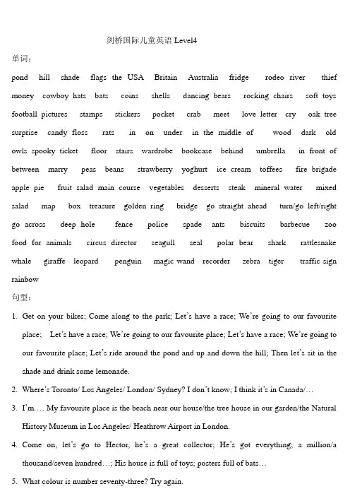 剑桥国际儿童英语LEVEL4