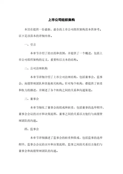 上市公司组织架构
