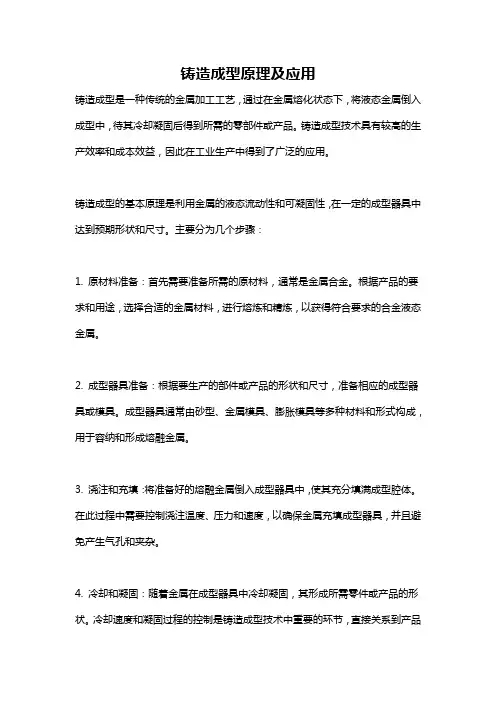 铸造成型原理及应用