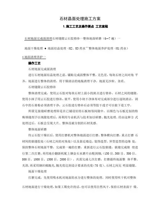 石材晶面处理