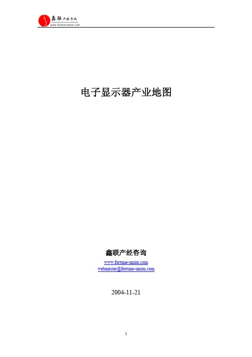 电子显示器产业地图