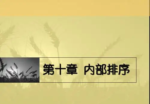 第十章 内部排序1