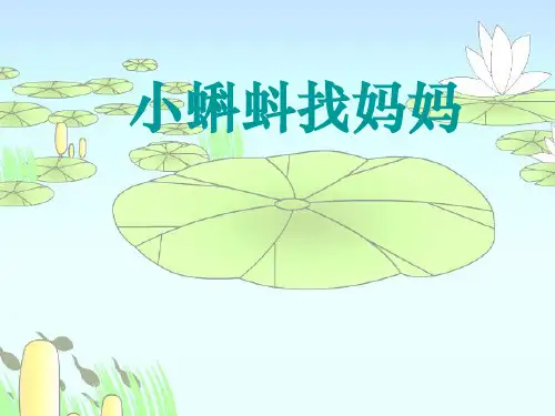 湘阴县二小二年级语文上册课文11小蝌蚪找妈妈课堂教学课件3新人教版