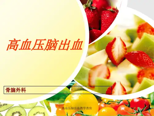 高血压脑出血教学查房课件