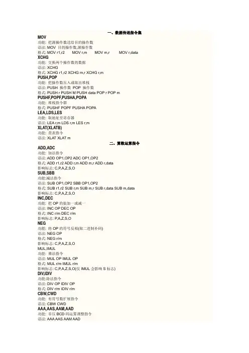 汇编指令集