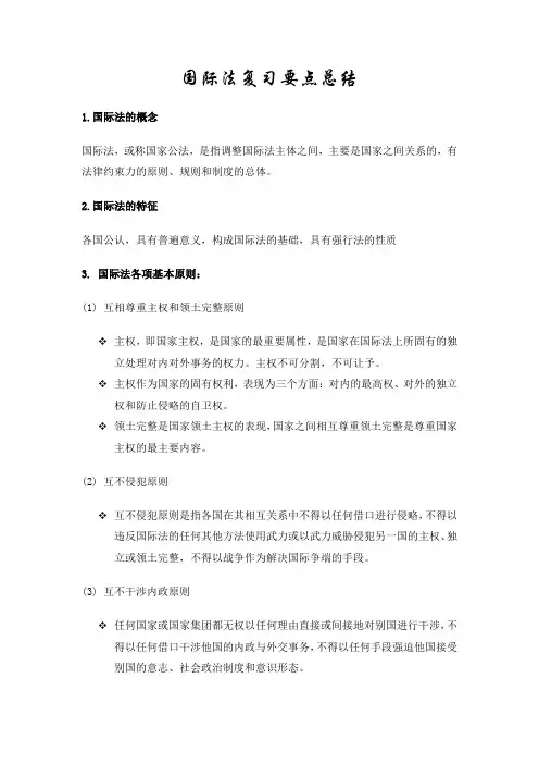 国际法复习资料