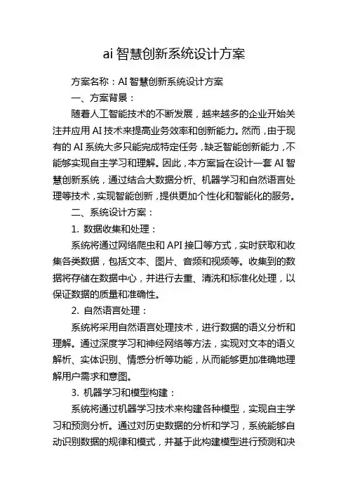 ai智慧创新系统设计方案