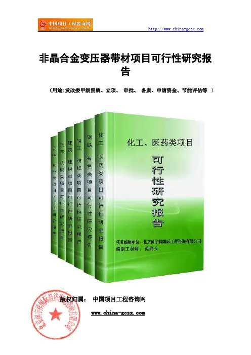非晶合金变压器带材项目可行性研究报告(备案用案例)