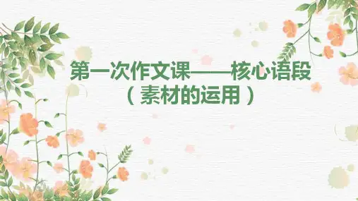 高考作文复习：核心语段 课件12张