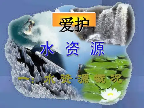 人教版九年级上册化学课件：4.1爱护水资源ppt