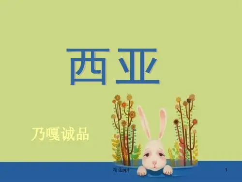 区域地理_西亚ppt课件