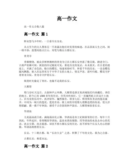 高一作文-专业文档!