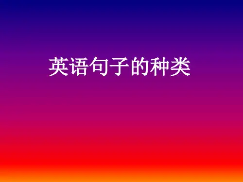 英语句子的种类及练习课件