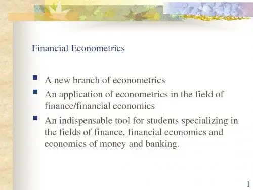 金融计量学英文课件 (1)