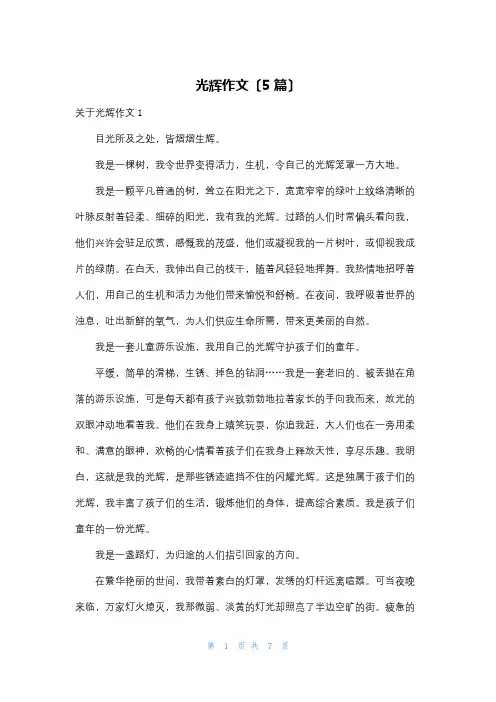 光芒作文(5篇)