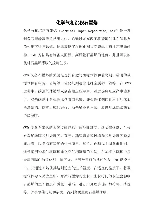 化学气相沉积石墨烯