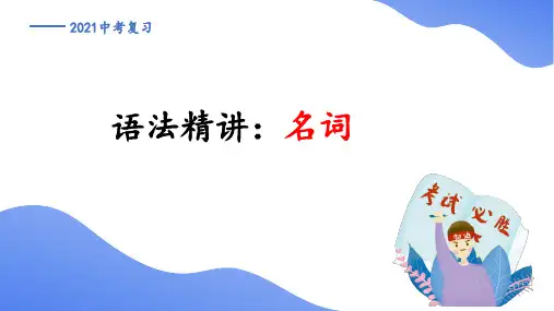 2021年中考英语复习语法精讲：名词课件