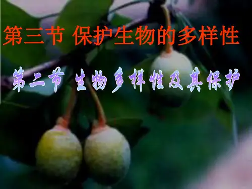 华师大版科学七上《保护生物多样性》课件2