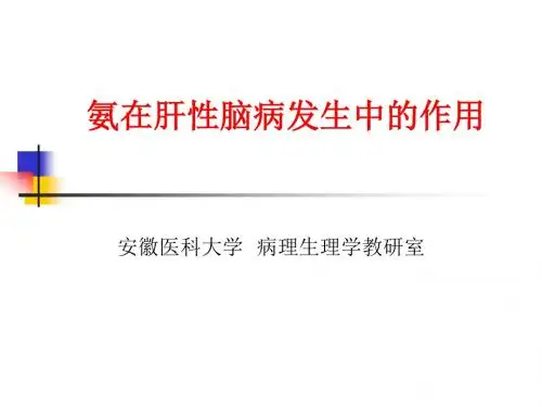 氨在肝性脑病发生中的作用