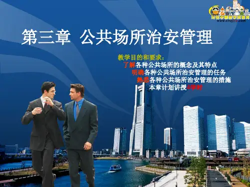 公安工作概论课件第三章  公共场所治安管理