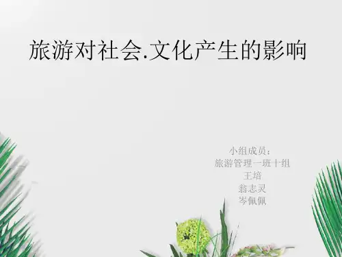 旅游对社会,文化的影响