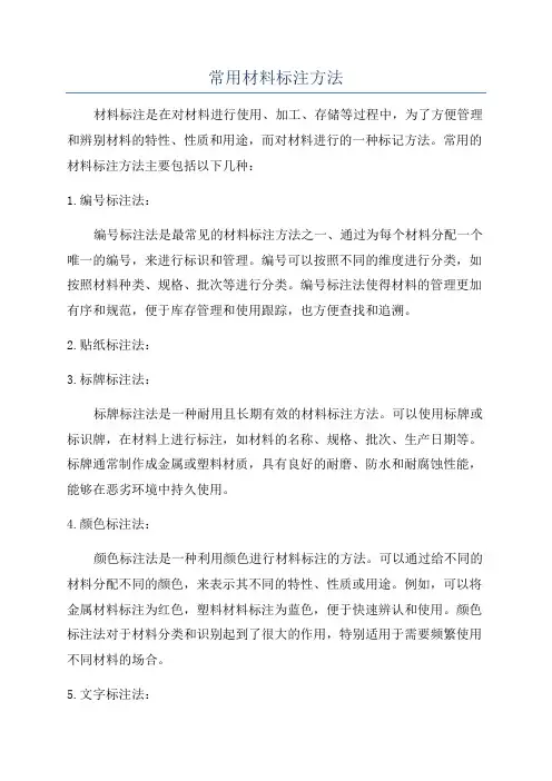 常用材料标注方法