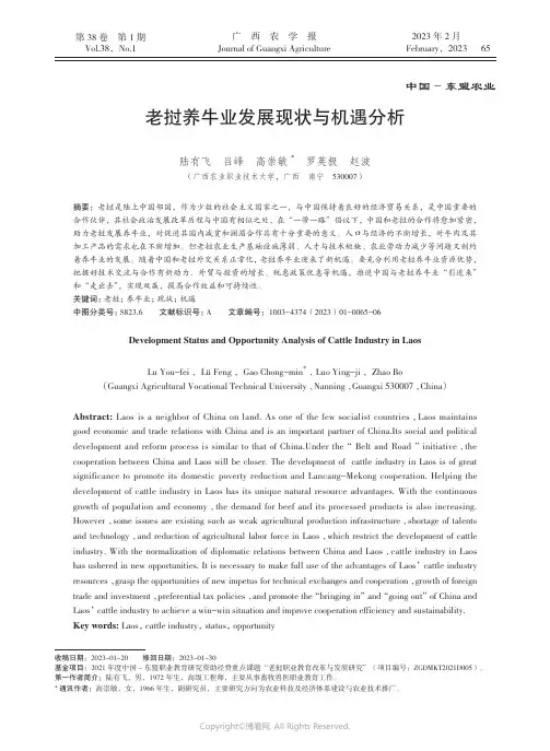 老挝养牛业发展现状与机遇分析