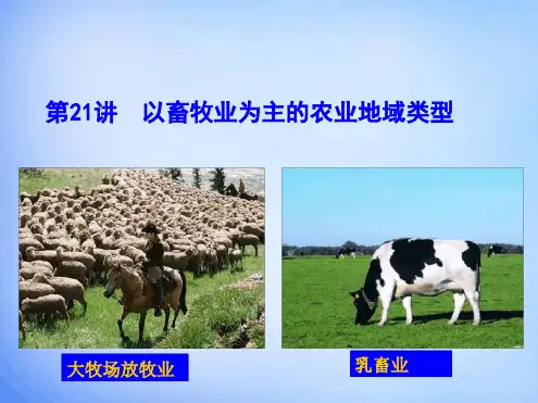 高考地理一轮复习33以畜牧业为主的农业地域类型课件新人教版必修2