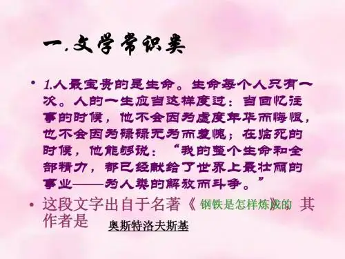《中考语文复习名著阅读专题》ppt课件