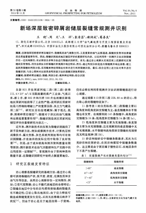 新场深层致密碎屑岩储层裂缝常规测井识别