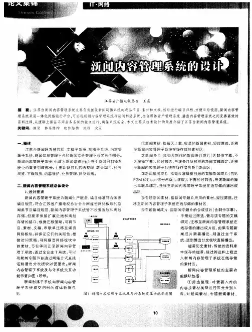 新闻内容管理系统的设计