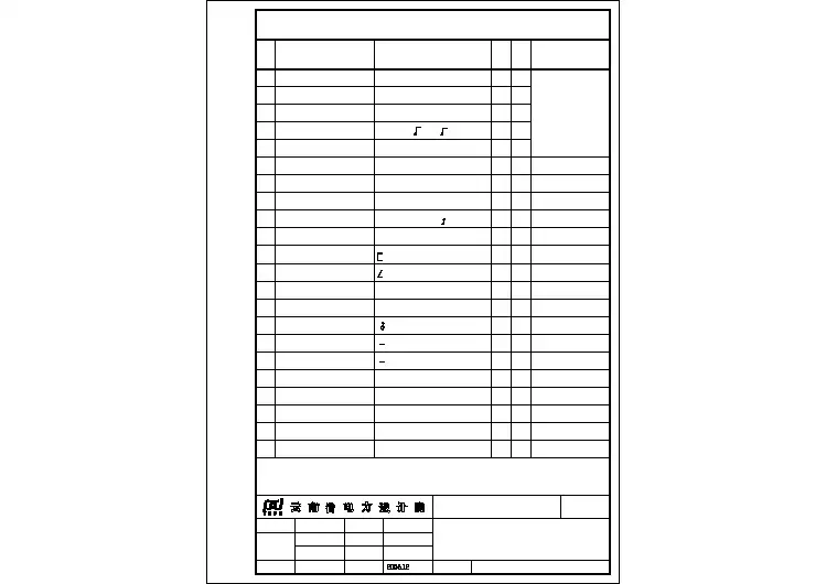 106-03分册设备材料汇总表