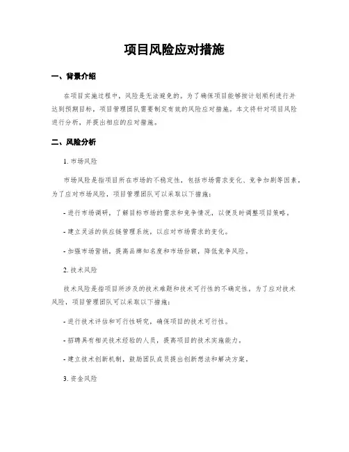 项目风险应对措施