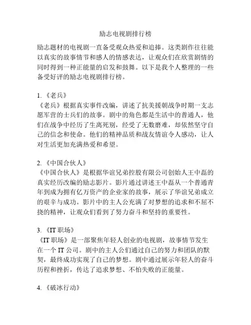 励志电视剧排行榜