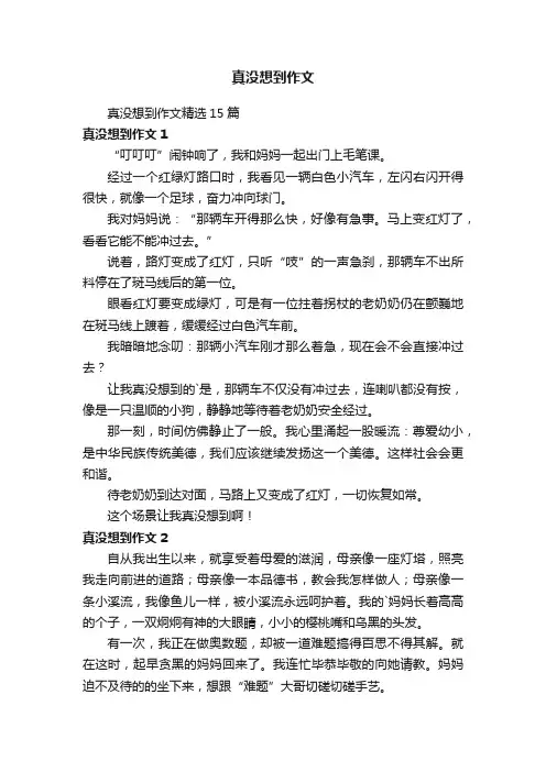 真没想到作文精选15篇